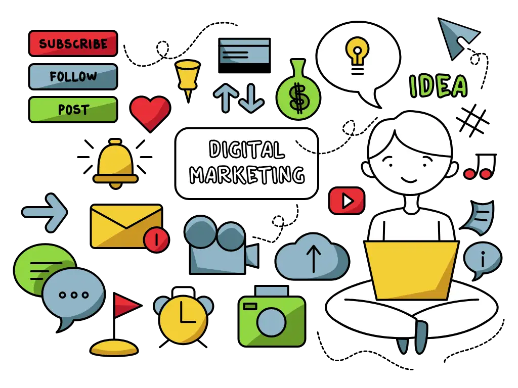 Digital Marketing Doodle